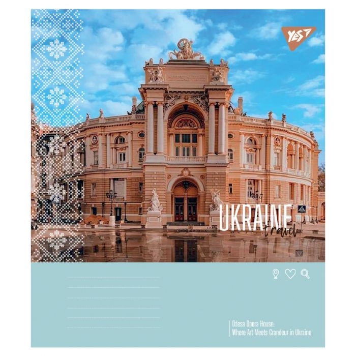 Зошит Yes Ukraine travel А5 24 аркушів лінія (767995) зображення 5