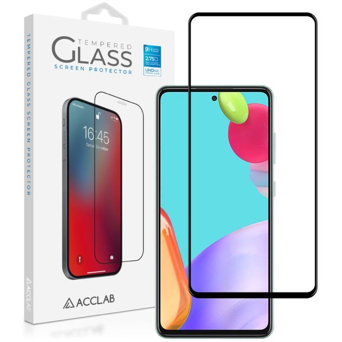 Стекло защитное ACCLAB Full Glue Samsung A52 Black (1283126510540)