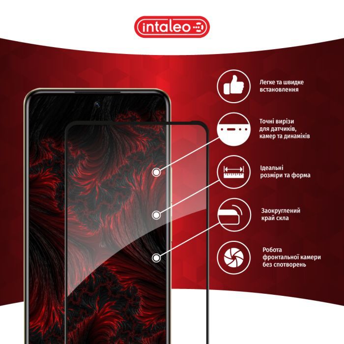 Скло захисне Intaleo Full Glue Infinix Hot 40 Pro Black (1283126589263) зображення 3