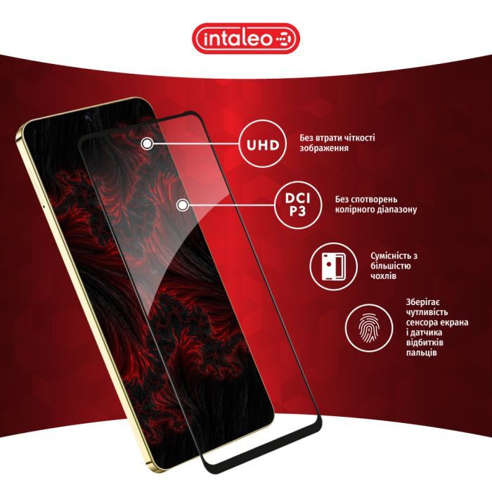 Скло захисне Intaleo Full Glue Infinix Hot 40 Pro Black (1283126589263) зображення 4