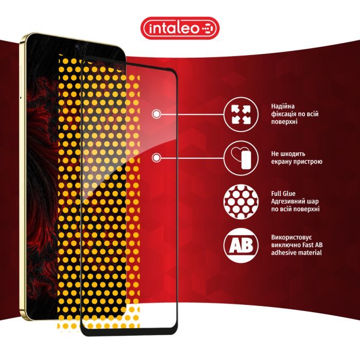 Скло захисне Intaleo Full Glue Infinix Hot 40 Pro Black (1283126589263) зображення 7