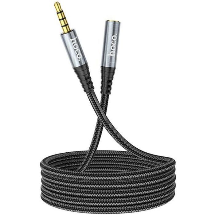 Кабель мультимедийный 3.5mm M to 3.5mm F 1.0m UPA20 3.5 audio Gray HOCO (6931474762153)