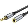 Кабель мультимедийный 3.5mm M to 3.5mm F 1.0m UPA20 3.5 audio Gray HOCO (6931474762153) изображение 2