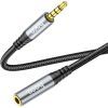 Кабель мультимедийный 3.5mm M to 3.5mm F 1.0m UPA20 3.5 audio Gray HOCO (6931474762153) изображение 3