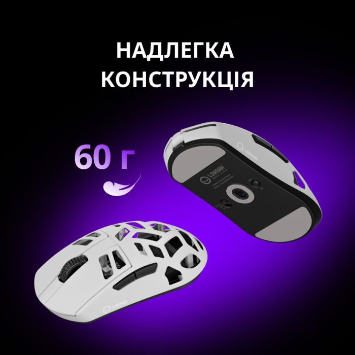 Мышка Lorgar Elite MSE90W Wireless/Bluetooth Dark Grey (LRG-MSE90W-DG) изображение 4