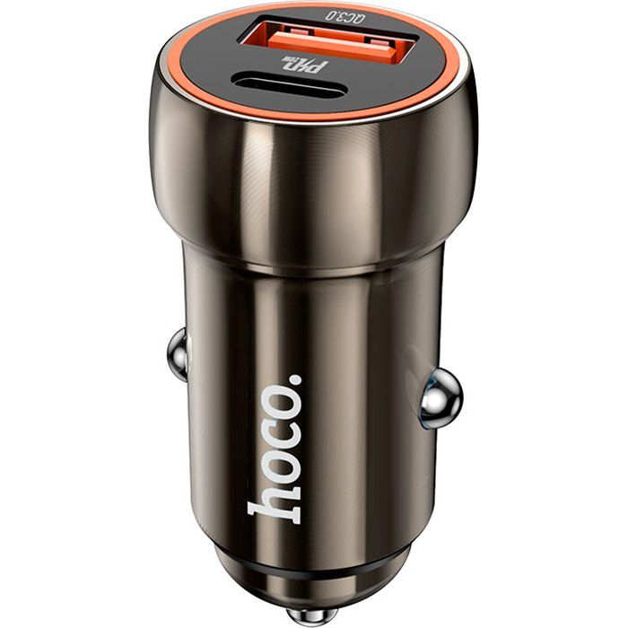 Зарядное устройство HOCO HOCO Z46A Blue whale USB-C PD20W + USB QC3.0 Metal Gray (6931474770332) изображение 2