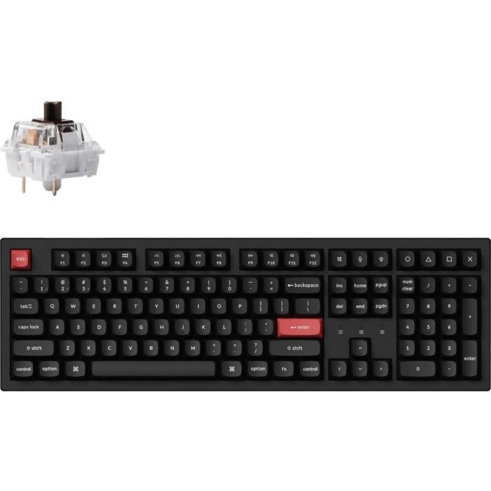 Клавиатура Keychron K10 PRO K pro Red QMK Wireless/Bluetooth/USB-А UA Black (K10P-A1-UA)