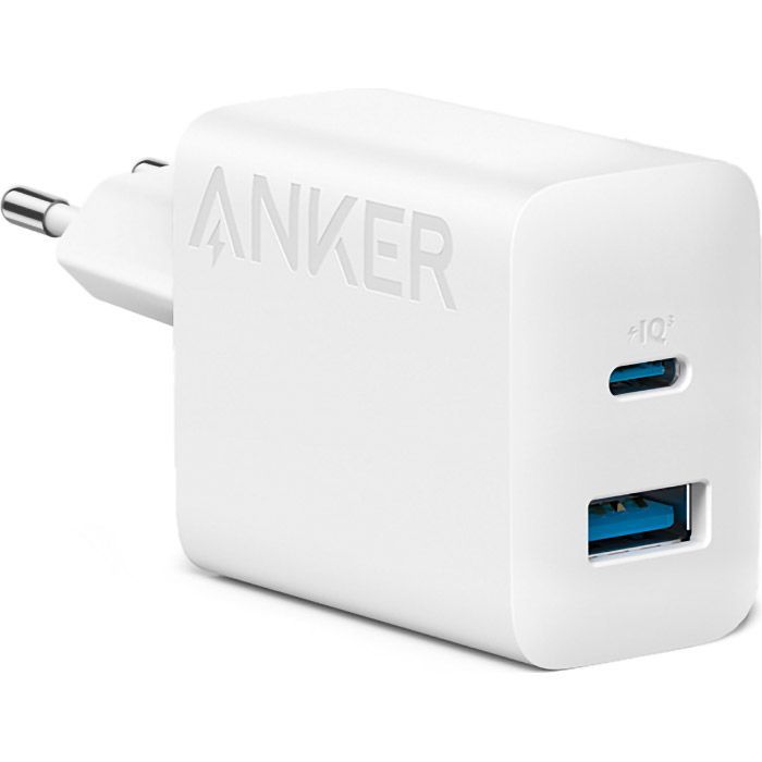 Зарядное устройство Anker PowerPort 20W USB-C + USB-A White (A2348G21)