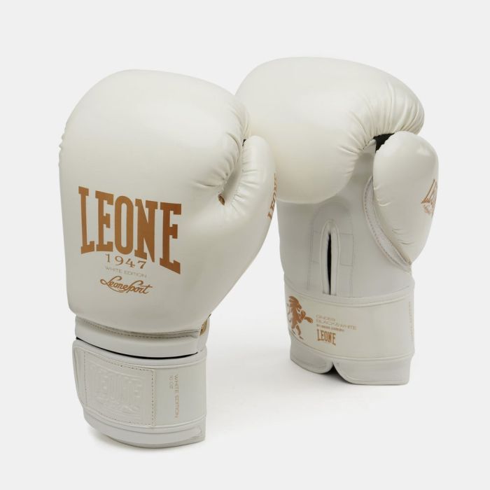 Боксерські рукавички Leone GN059W White/Gold 16 унцій (GN059W_White_16oz) зображення 2