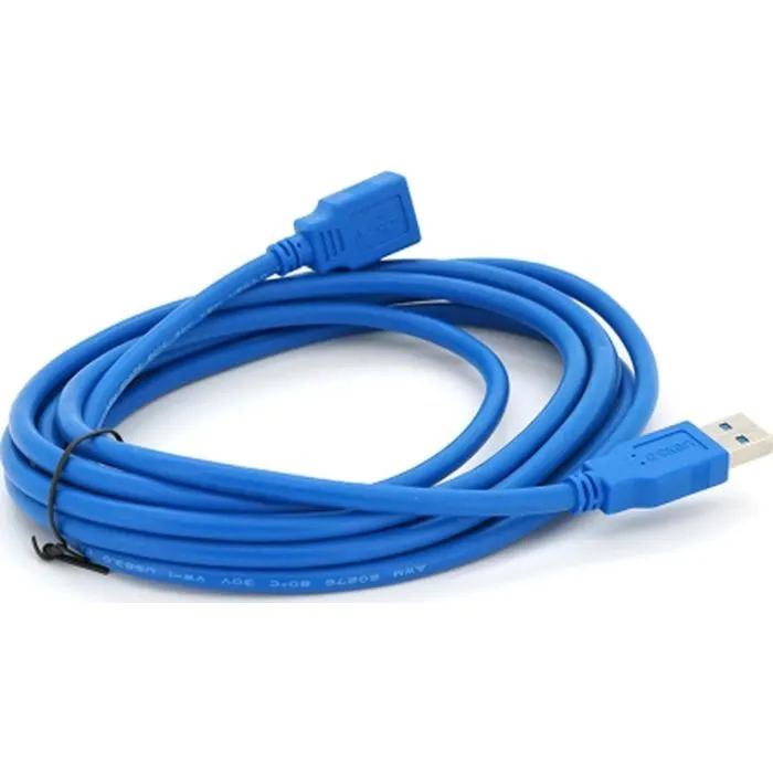 Дата кабель USB 3.0 AM/AF 3.0m blue Voltronic (YT-3.0AM\AF-3.0BL) зображення 2