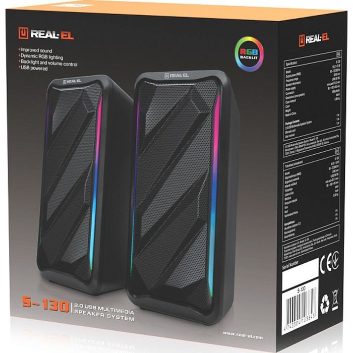 Акустична система REAL-EL S-130 USB Black (EL121100018) зображення 10