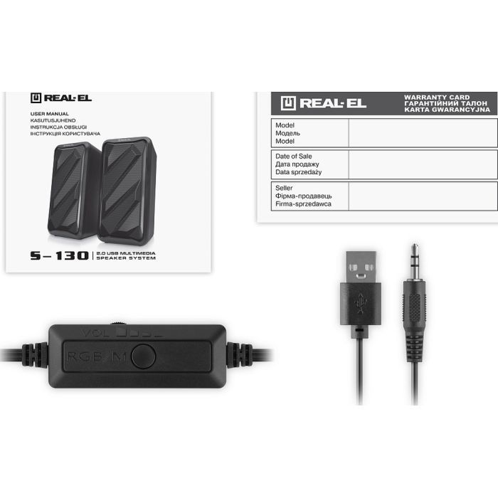 Акустична система REAL-EL S-130 USB Black (EL121100018) зображення 9