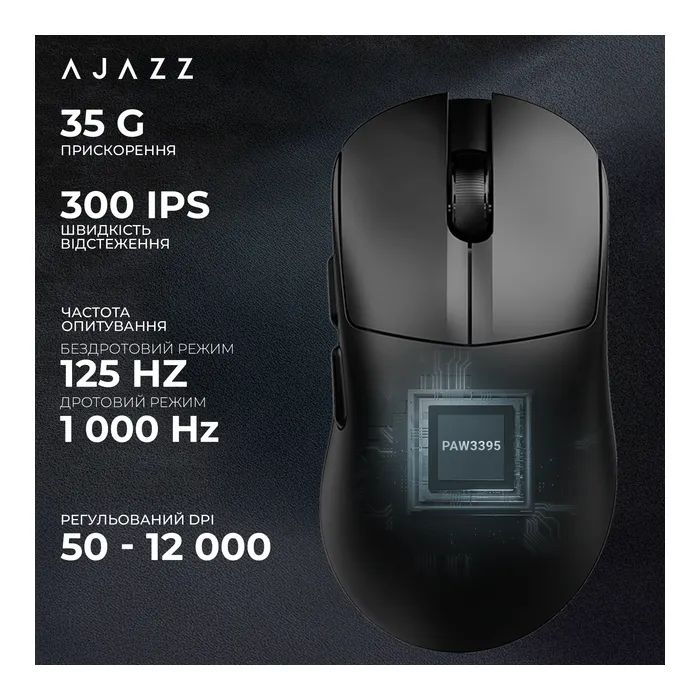 Мишка Ajazz AJ179 V2 MAX Wireless/Bluetooth/USB White (AJ179-V2-MAX-W) зображення 10