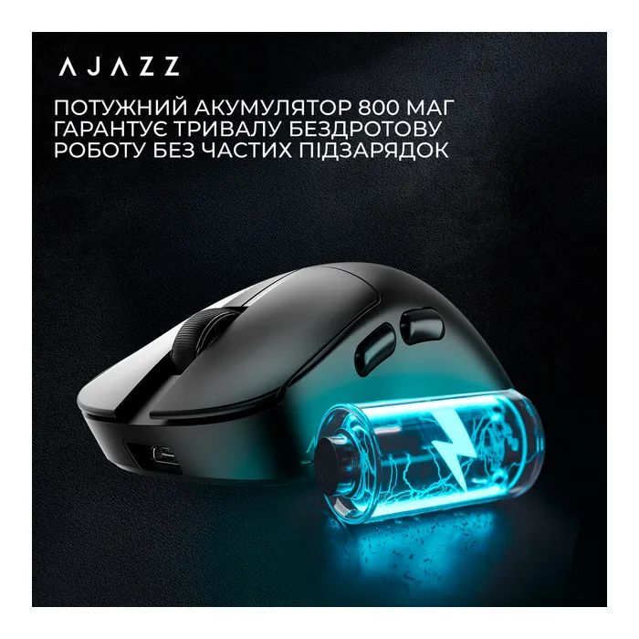 Мишка Ajazz AJ179 V2 MAX Wireless/Bluetooth/USB White (AJ179-V2-MAX-W) зображення 9