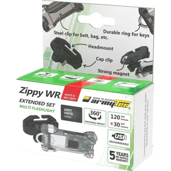 Ліхтар Armytek Zippy WR Extended Set Grey (F09101G) зображення 7