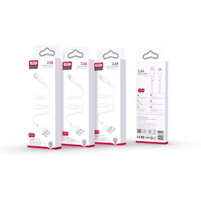 Дата кабель USB 2.0 AM to Micro 5P 1.0m 2.4A XO (CB-23UM) изображение 2