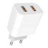 Зарядное устройство Denmen 2xUSB 2.4A white (DM-DC05-WH)