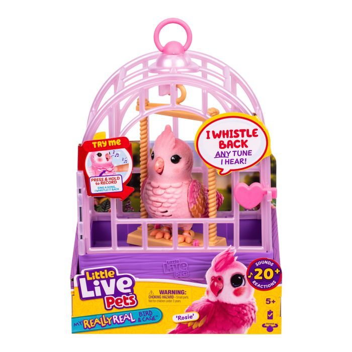 Интерактивная игрушка Little Live Pets Попугайчик какаду Рози в клетке (26692) изображение 2
