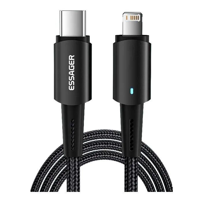 Дата кабель USB-C to Lightning 1.0m 20W black Essager (EXCTL-CG01)