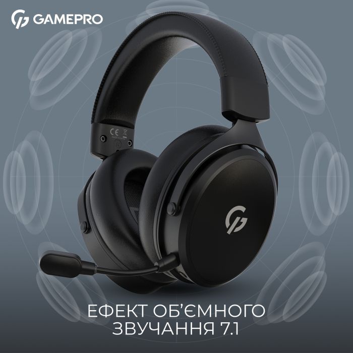 Наушники GamePro Asgard Skadi Wireless Black (HSW191B) изображение 5 Наушники GamePro Asgard Skadi Wireless Black (HSW191B) изображение 5