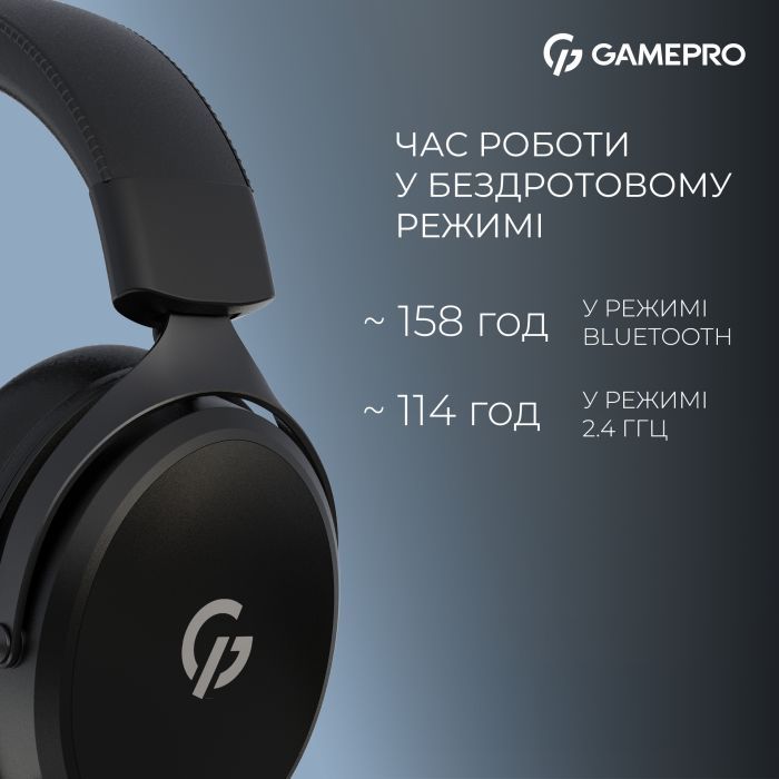Наушники GamePro Asgard Skadi Wireless Black (HSW191B) изображение 7 Наушники GamePro Asgard Skadi Wireless Black (HSW191B) изображение 7