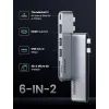 Концентратор Ugreen 2xUSB-C to HDMI + 2xUSB 3.0 + SD/TF + USB-C CM380 gray (80856) изображение 2 Концентратор Ugreen 2xUSB-C to HDMI + 2xUSB 3.0 + SD/TF + USB-C CM380 gray (80856) изображение 2
