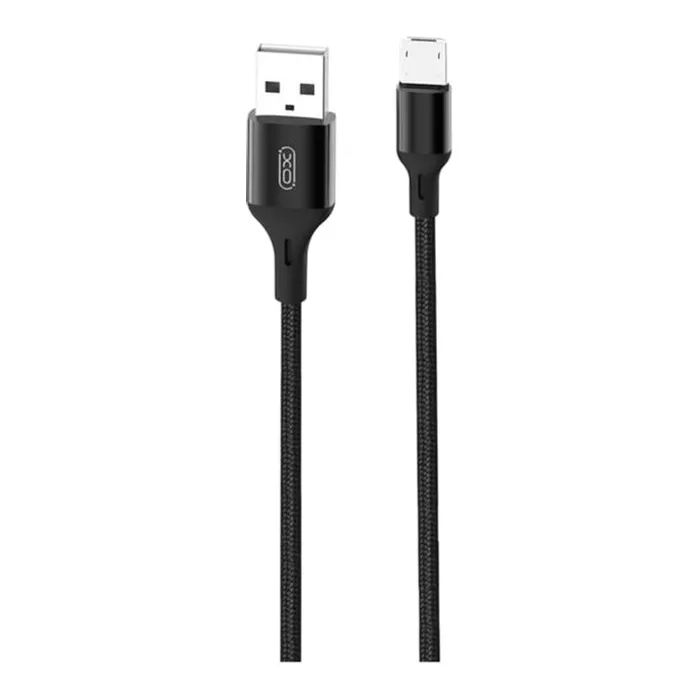 Дата кабель USB 2.0 AM to Micro 5P 1.0m braided NB143 black XO (6920680870660)