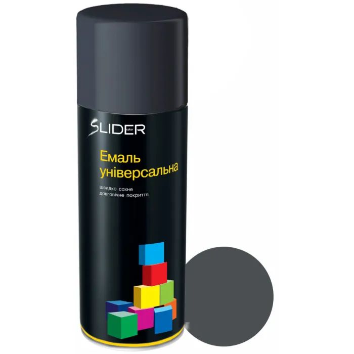 Аэрозольная краска для автомобиля SLIDER 7016 сірий антрацит, 400мл (000023344)