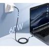 Дата кабель USB-C to USB-C 2.0m PD60W black Choetech (6932112105035) изображение 2 Дата кабель USB-C to USB-C 2.0m PD60W black Choetech (6932112105035) изображение 2