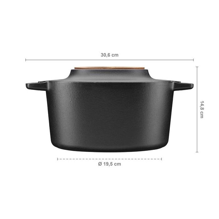 Кастрюля Fiskars Norden чавунна 6 л чорна (1026566) изображение 8