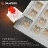 Клавиатура GamePro Genesis Metallic MK110W Outemu Red Switch USB UA White (MK110W) изображение 12