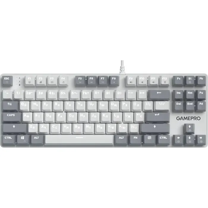 Клавиатура GamePro Genesis Metallic MK110W Outemu Red Switch USB UA White (MK110W)