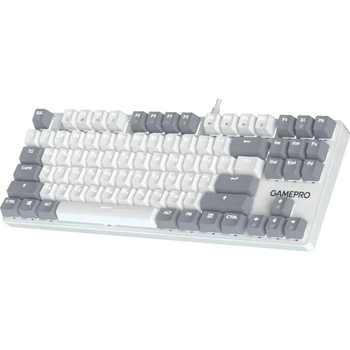 Клавиатура GamePro Genesis Metallic MK110W Outemu Red Switch USB UA White (MK110W) изображение 2
