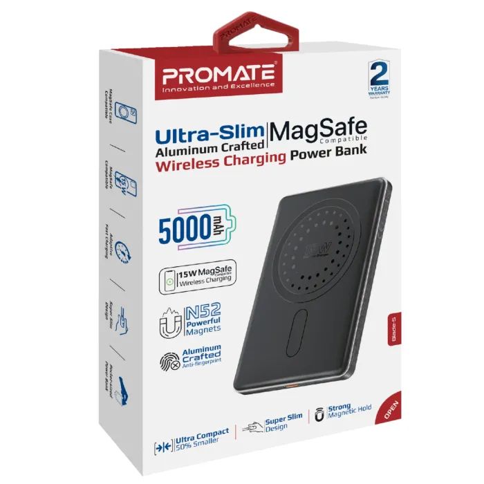 Батарея универсальная Promate 5000mAh MagSafe/15W (blade-5.black) изображение 2