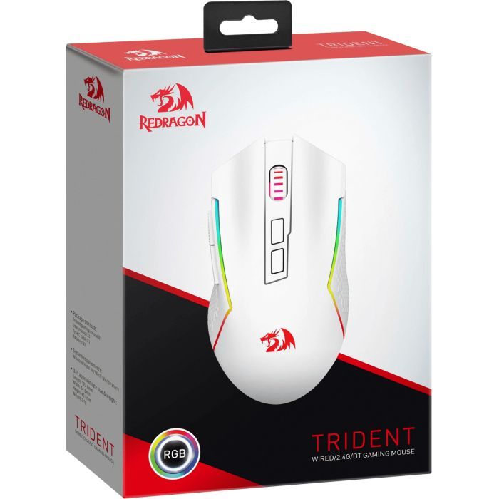 Мишка Redragon Trident Wireless White (71864) зображення 11