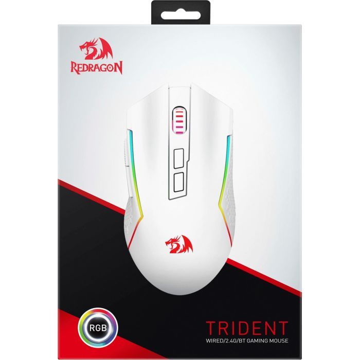 Мишка Redragon Trident Wireless White (71864) зображення 6