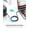 Кабель для принтера USB-C to BM 1.0m black UGREEN (45034) зображення 3