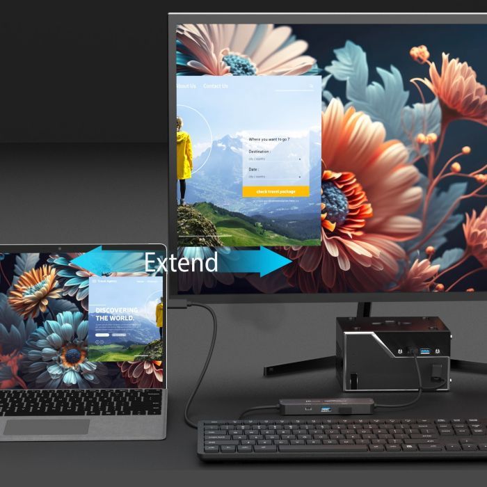 Концентратор J5create USB-C + USB A to 2xUSB + USB-C switch hub (JCH462-N) изображение 9