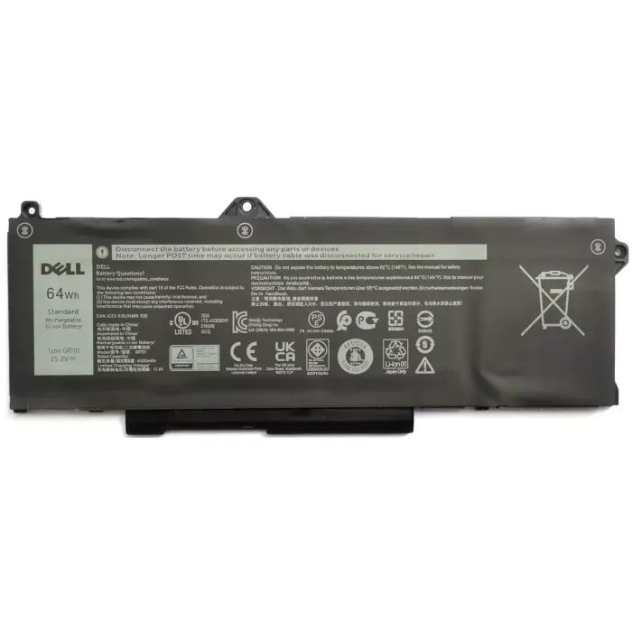 Аккумулятор для ноутбука Dell Latitude 5421 GRT01, 4000mAh (64Wh), 4cell, 15.2V, Li-ion (A71065)