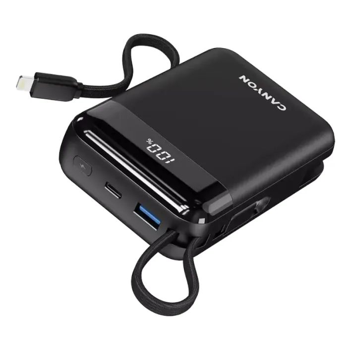 Батарея універсальна Canyon 20000mAh OnPower 204 PD/20W Built-in Lightning Cable (CNS-CPB204B) зображення 3