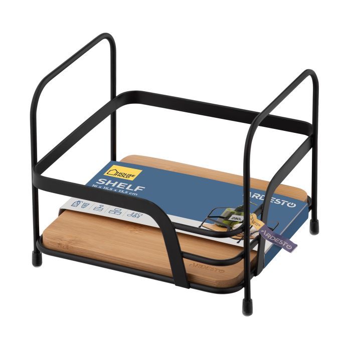 Полка в ванную Ardesto Minimalism 1-ярусная Черная (ARHK4501BB) изображение 3