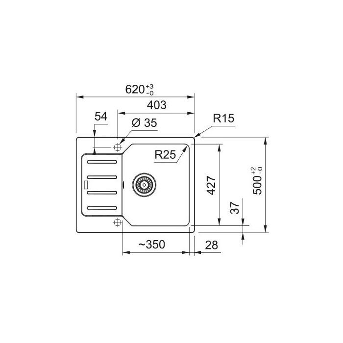Мийка кухонна Franke City, фраграніт, сірий камінь (114.0701.826) зображення 2