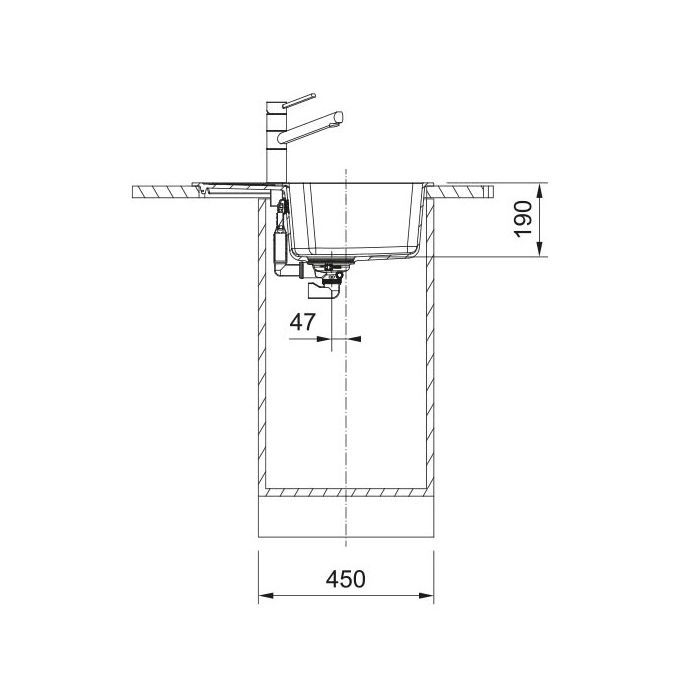 Мийка кухонна Franke City, фраграніт, сірий камінь (114.0701.826) зображення 3