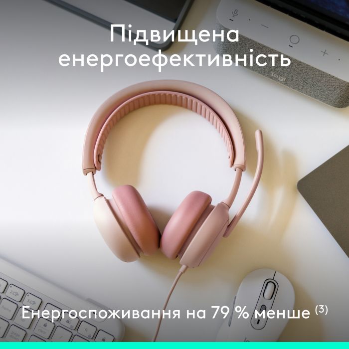 Навушники Logitech Zone Wired 2 USB Graphite (981-001619) зображення 8