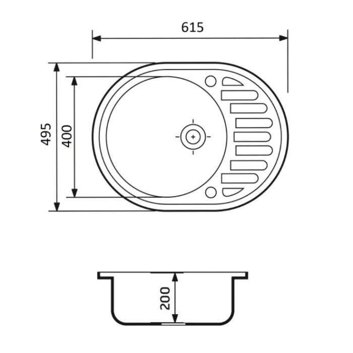 Мийка кухонна Adamant Ovum Old stone + змішувач (1824296910410) зображення 6