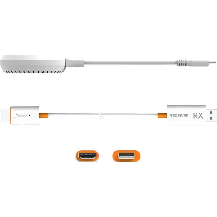 Адаптер ScreenCast Full HD WI-FI 15m USB-C to HDMI Miracast/AirPlay/Chromecast J5create (JVAW62-N) изображение 3