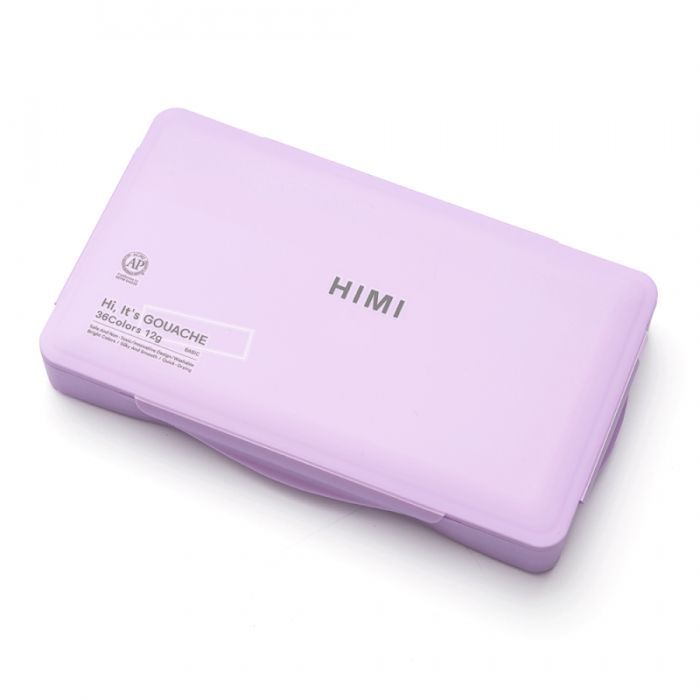 Гуашевые краски HIMI Twin Cup 36*12мл, фіолетовий пластик.пенал (6976939682560)