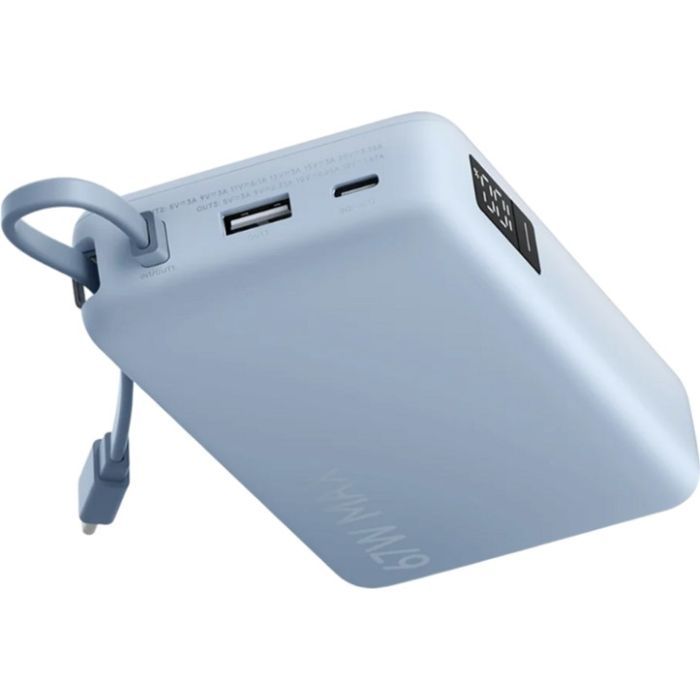 Батарея універсальна Xiaomi 20000mAh 67W Integrated Cable Ice Blue (BHR08O8GL) зображення 3