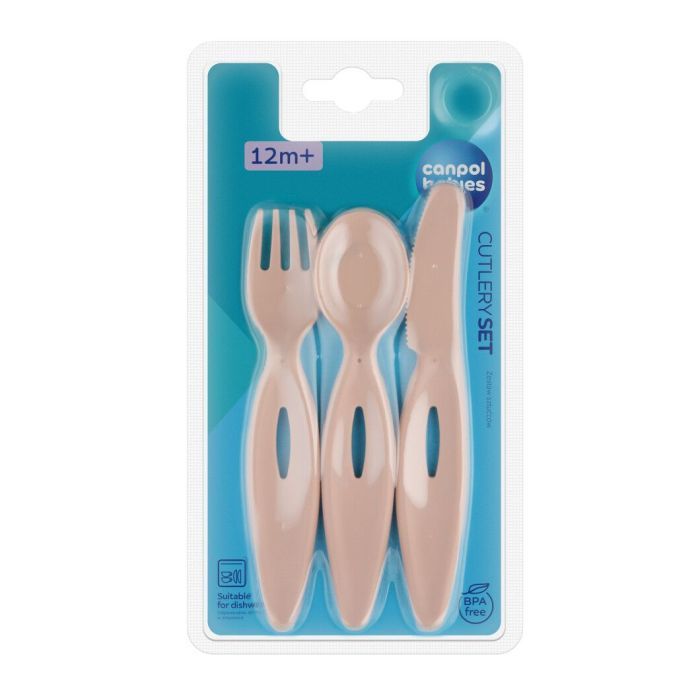 Набір дитячого посуду Lovi столові прибори (виделканіжложка) - рожеві (31/418_pin) зображення 3