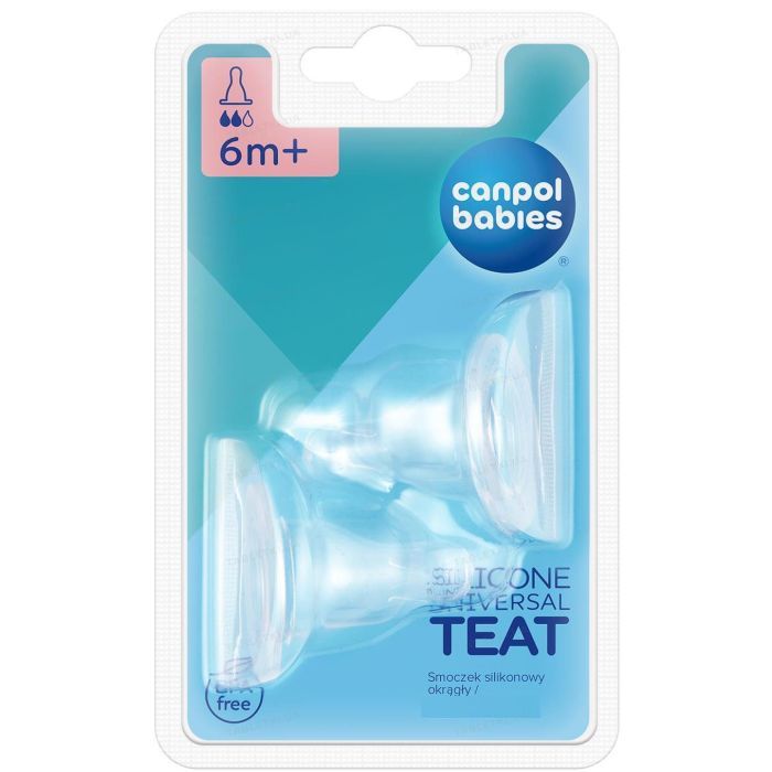 Соска Canpol babies силіконова кругла середня 2 шт. (18/116) изображение 2